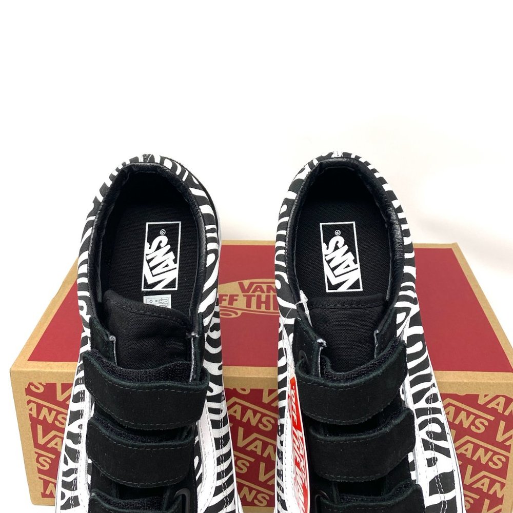 VANS Old Skool V Zebra Black Suede Canvas Sneakers Shoes Womens Size VN0A3D296DB - Picture 4 of 12